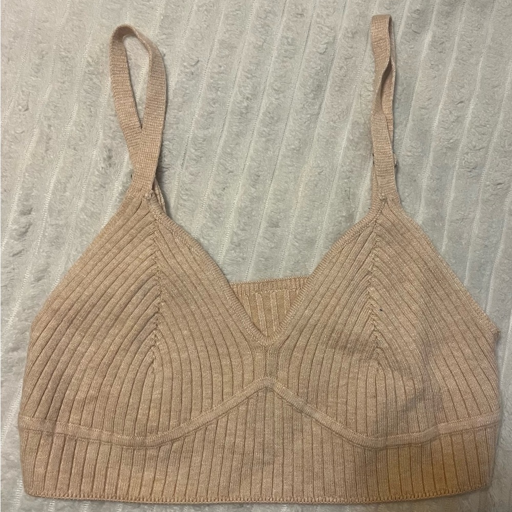 Ribbed Tan Bralette
